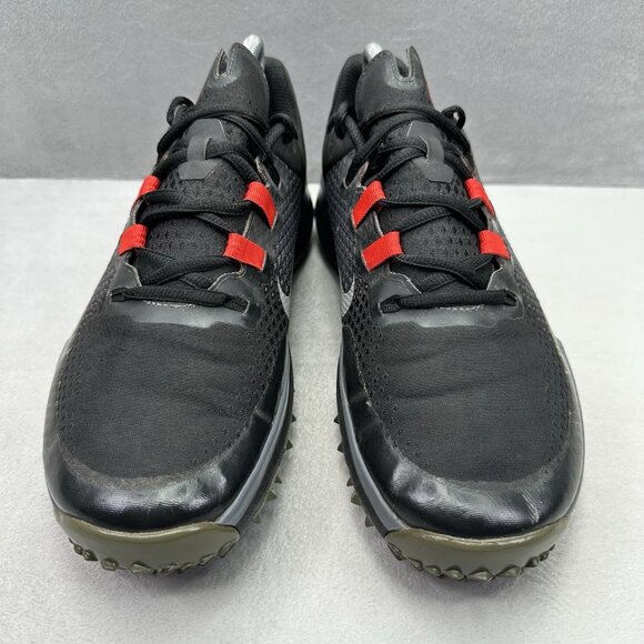 Nike Tiger Woods TW \'15 Mens Size 8.5 Golf Shoes Black / Red Spikes Rare Limited